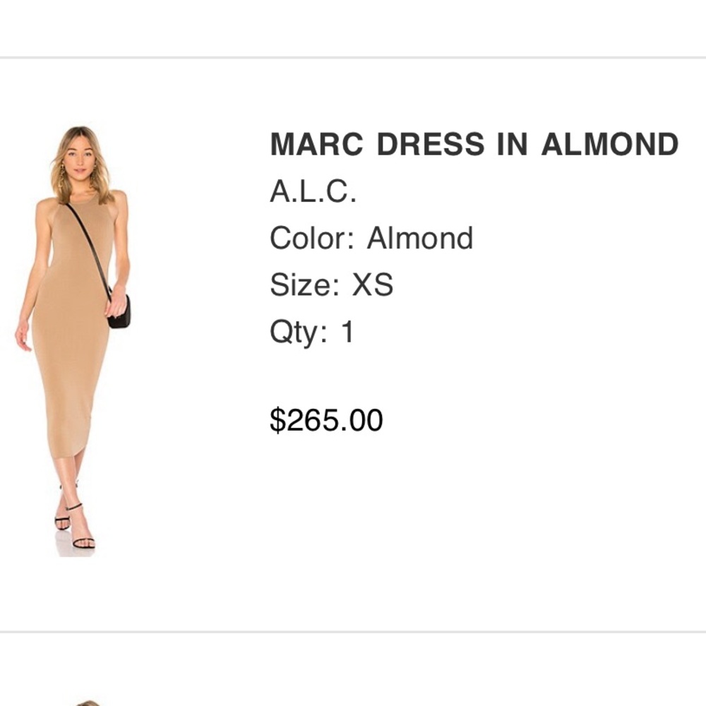 A. L. C. Almond bodycon maxi dress women’s size XS